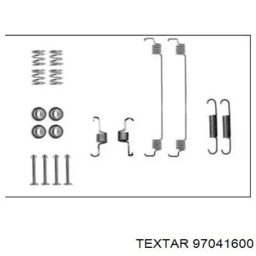 97041600 Textar kit de montaje, zapatas de freno traseras