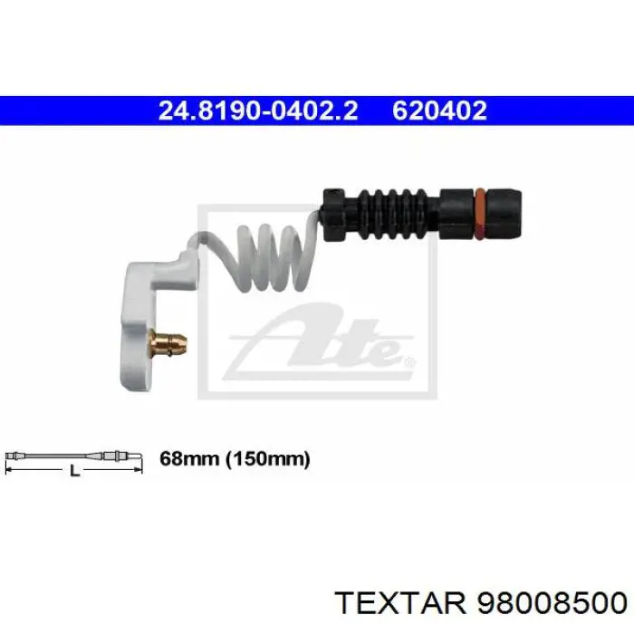 98008500 Textar contacto de aviso, desgaste de los frenos