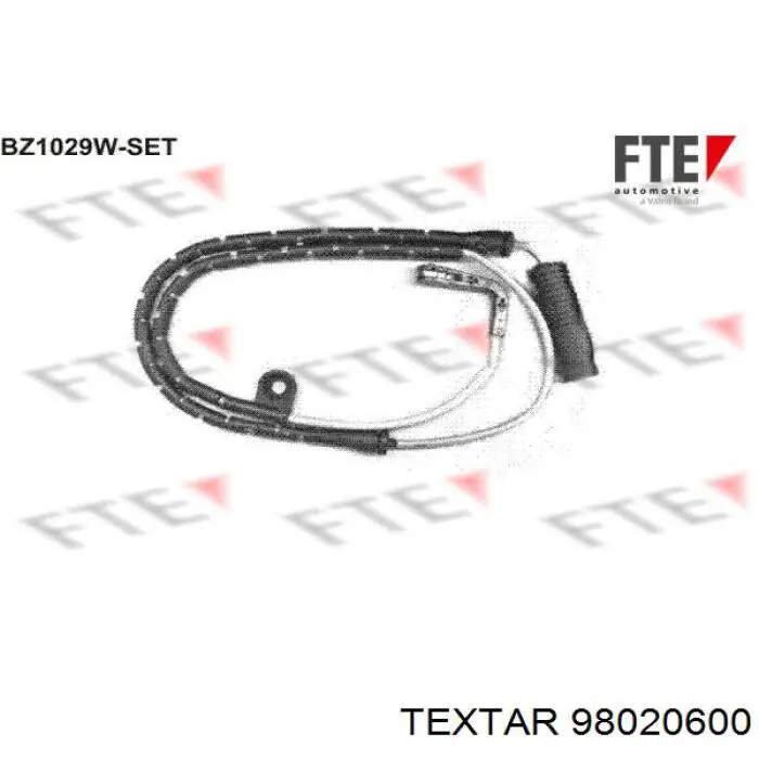 Sensor de desgaste de las pastillas de freno delanteras Textar 98020600 precio, desde 5,96 EUR