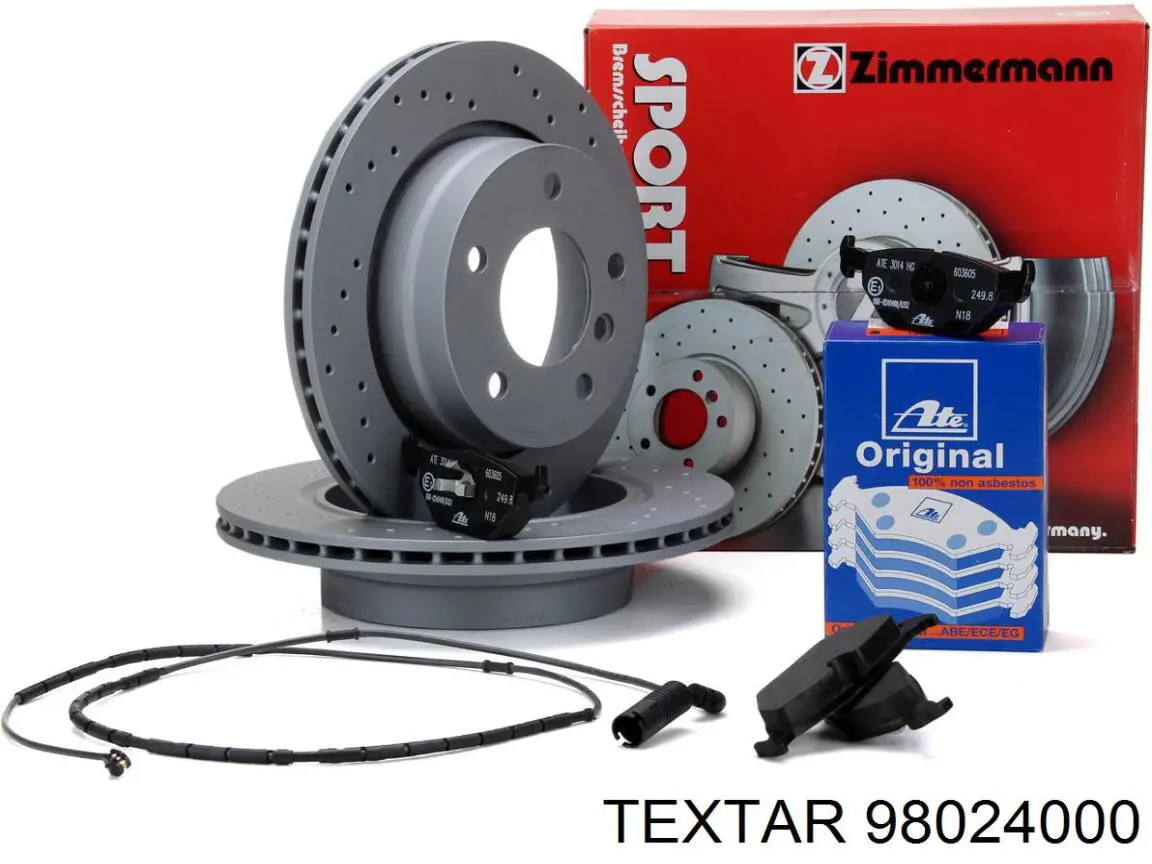Sensor de desgaste de pastillas de freno trasero 98024000 Textar