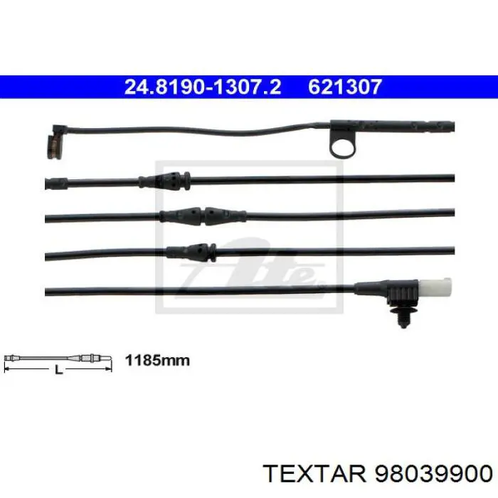98039900 Textar contacto de aviso, desgaste de los frenos