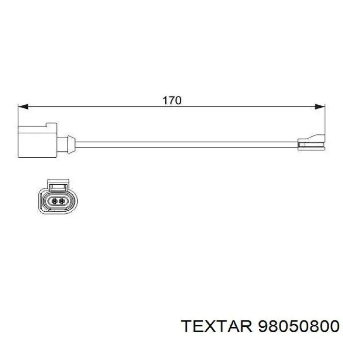 98050800 Textar contacto de aviso, desgaste de los frenos