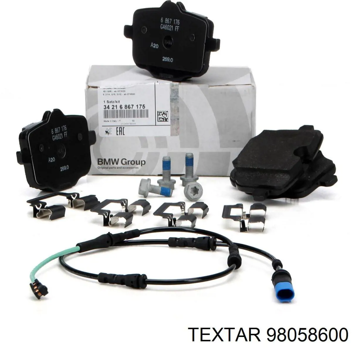 Sensor de desgaste de pastillas de freno trasero 98058600 Textar