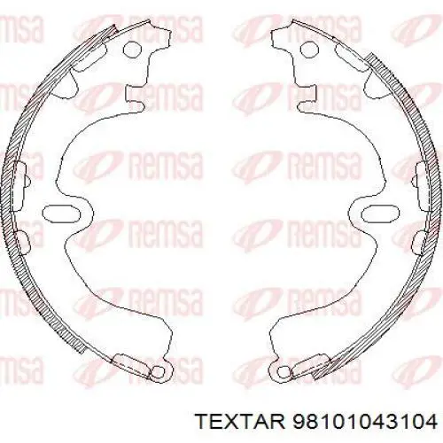 98101043104 Textar zapatas de frenos de tambor traseras