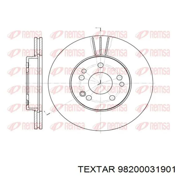 98200031901 Textar freno de disco delantero