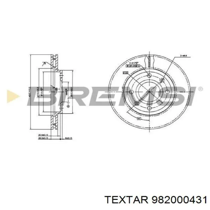Freno de disco delantero Peugeot 205 1 741A, C