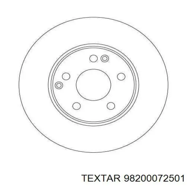 98200072501 Textar freno de disco delantero