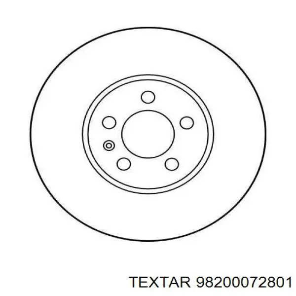 98200072801 Textar freno de disco delantero