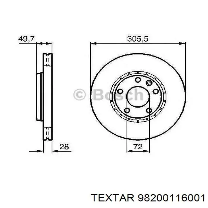 Freno de disco delantero Renault Trafic 2 FL