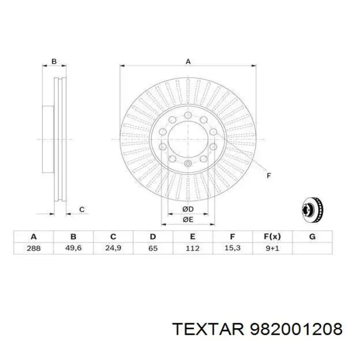Freno de disco delantero Volkswagen Caddy 2 9K9