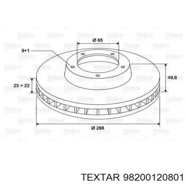Freno de disco delantero Volkswagen Caddy 2 9K9