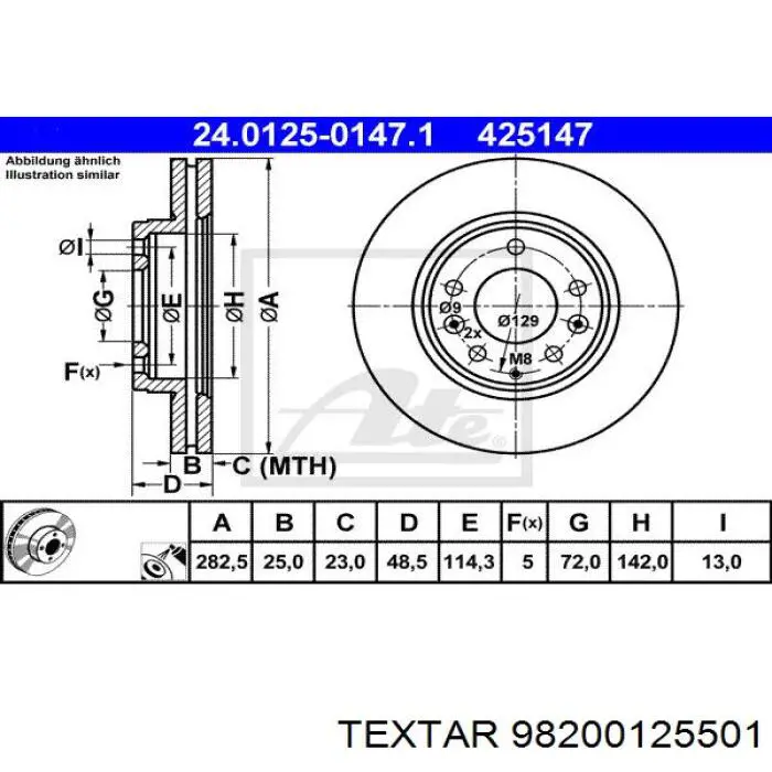Freno de disco delantero Mazda 6 GY