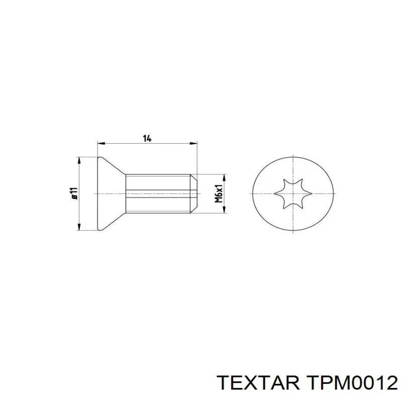 Comprar TPM0012 Textar Tornillo de disco de freno