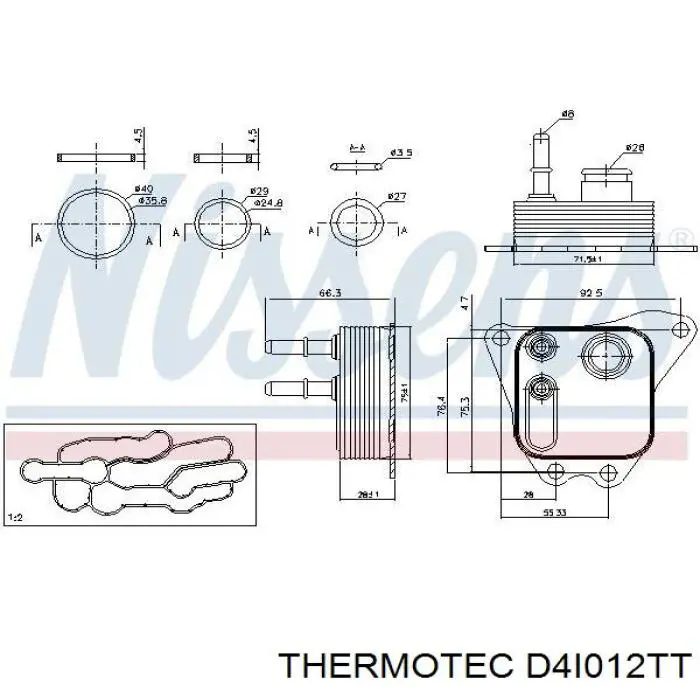Portafiltro de aceite Thermotec D4I012TT precio, desde 79,41 EUR