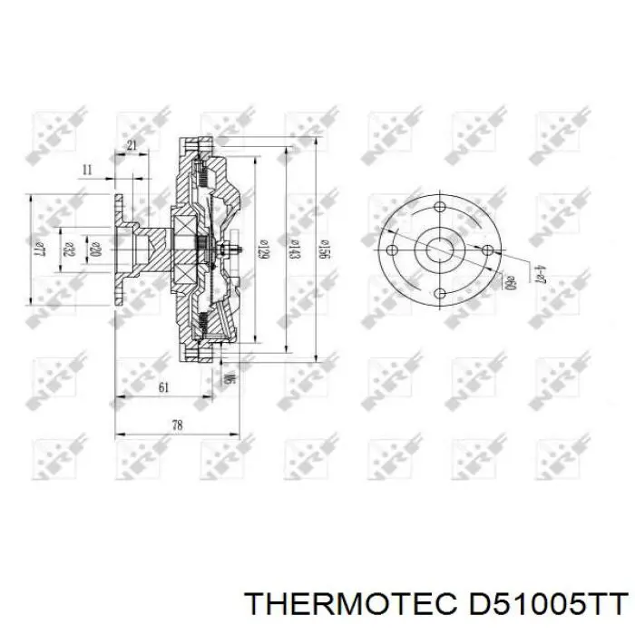 D51005TT Thermotec embrague, ventilador del radiador