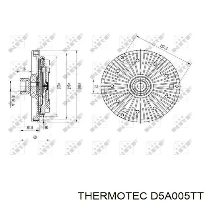 Comprar D5A005TT Thermotec Embrague viscoso de ventilador