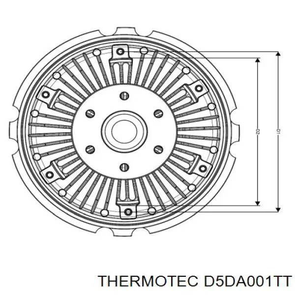 D5DA001TT Thermotec embrague, ventilador del radiador