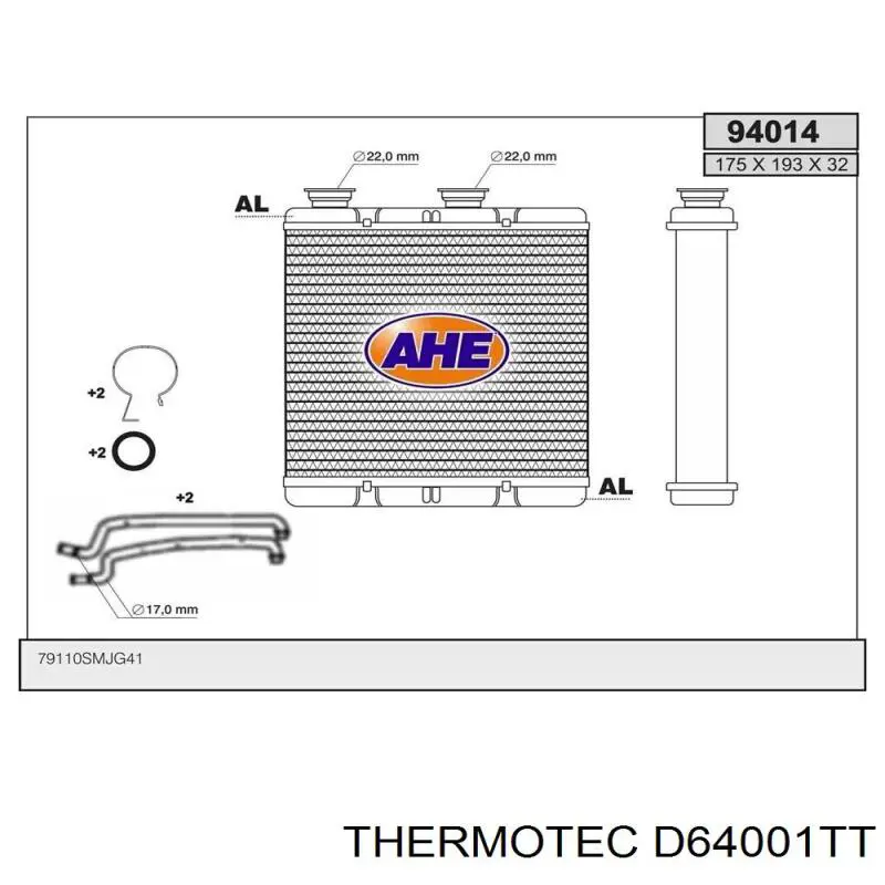 D64001TT Thermotec radiador calefacción