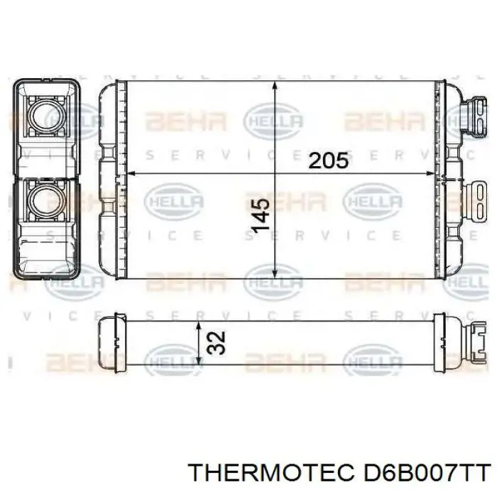 D6B007TT Thermotec radiador de calefacción