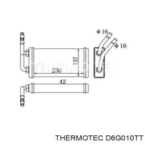 D6G010TT Thermotec radiador calefacción