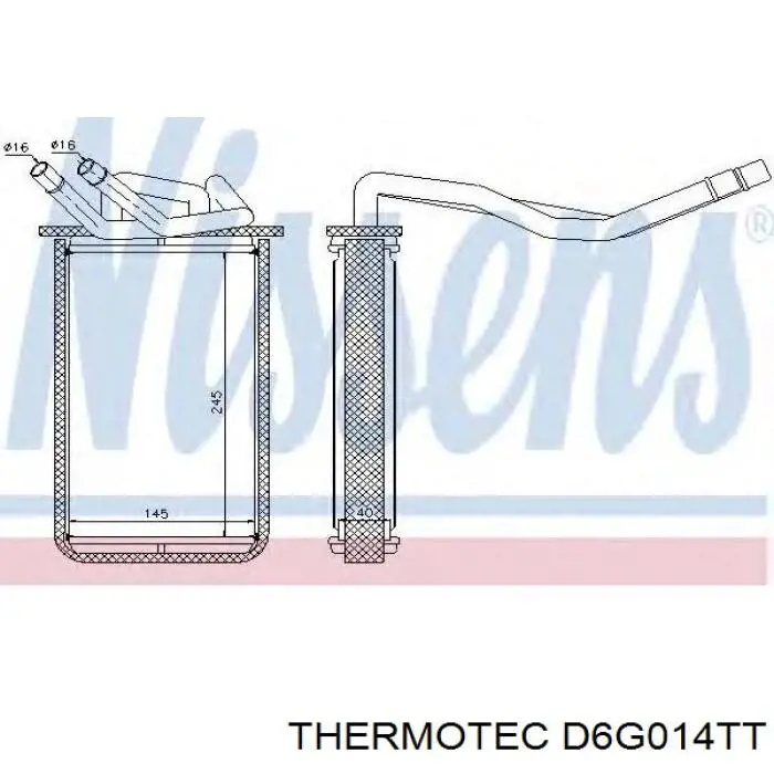D6G014TT Thermotec radiador de calefacción