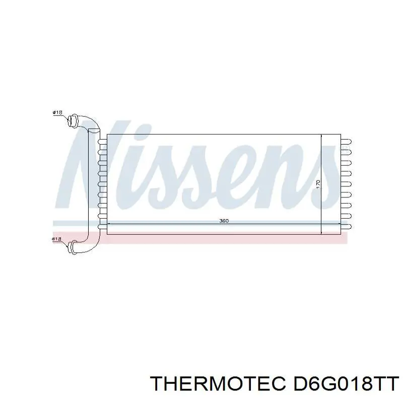 D6G018TT Thermotec radiador de calefacción