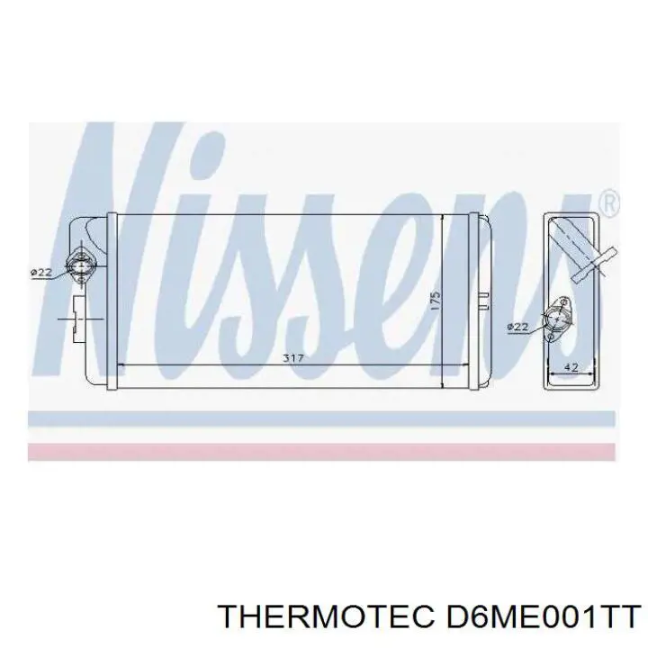 D6ME001TT Thermotec radiador de calefacción