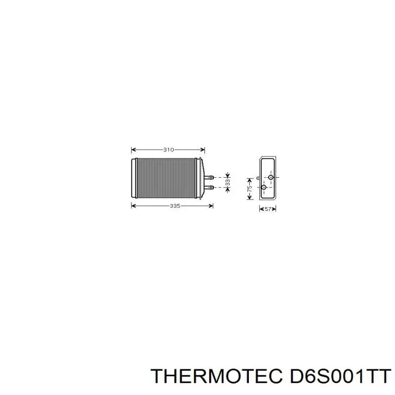 D6S001TT Thermotec radiador de calefacción