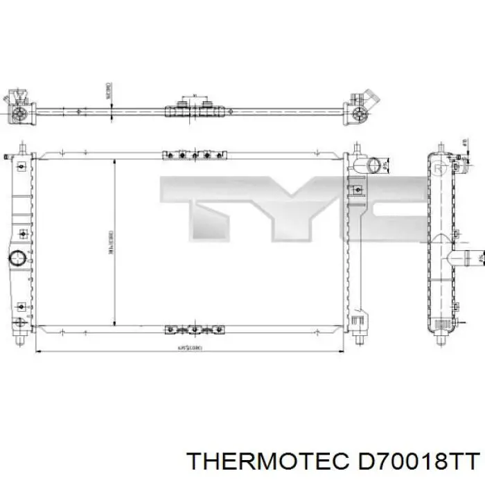 D70018TT Thermotec radiador