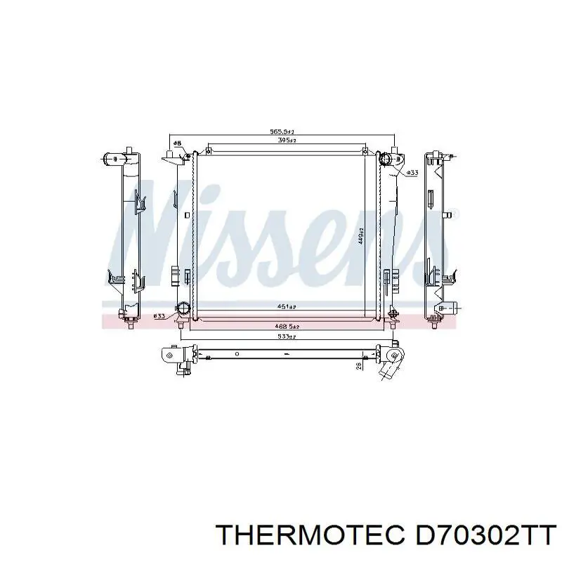 Comprar D70302TT Thermotec Radiador de auto