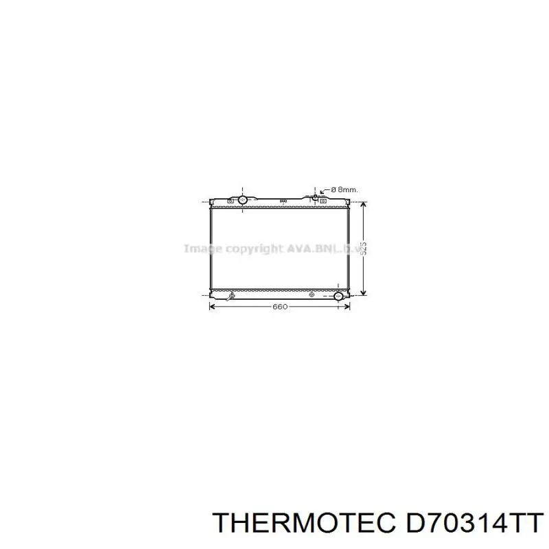 D70314TT Thermotec radiador