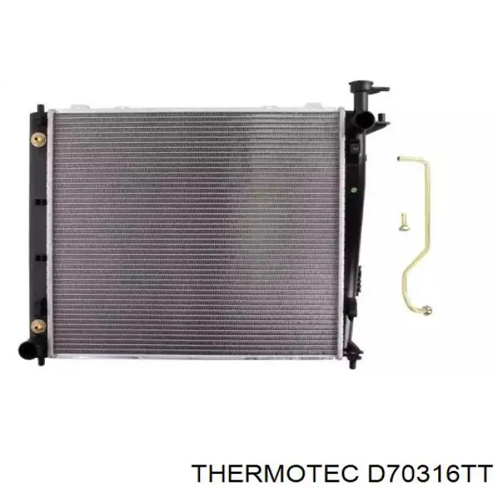 D70316TT Thermotec radiador refrigeración del motor