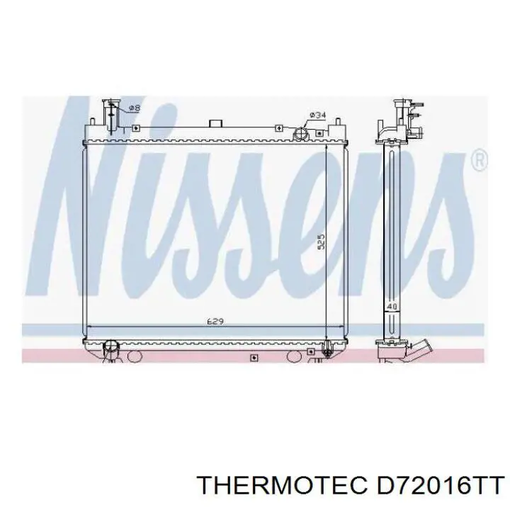 Radiador D72016TT Thermotec