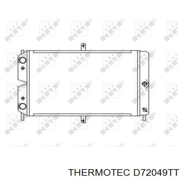 D72049TT Thermotec radiador refrigeración del motor