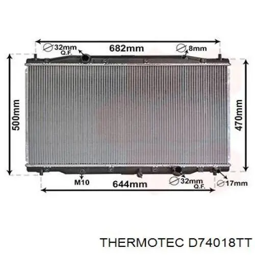 387808-4 Polcar radiador refrigeración del motor