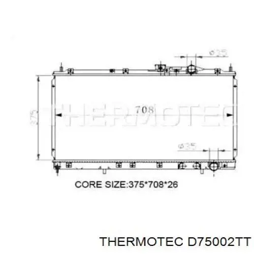 Comprar D75002TT Thermotec Radiador de auto