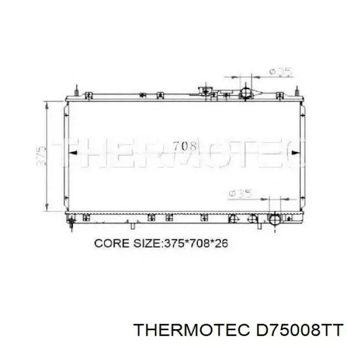 Comprar D75008TT Thermotec Radiador de auto