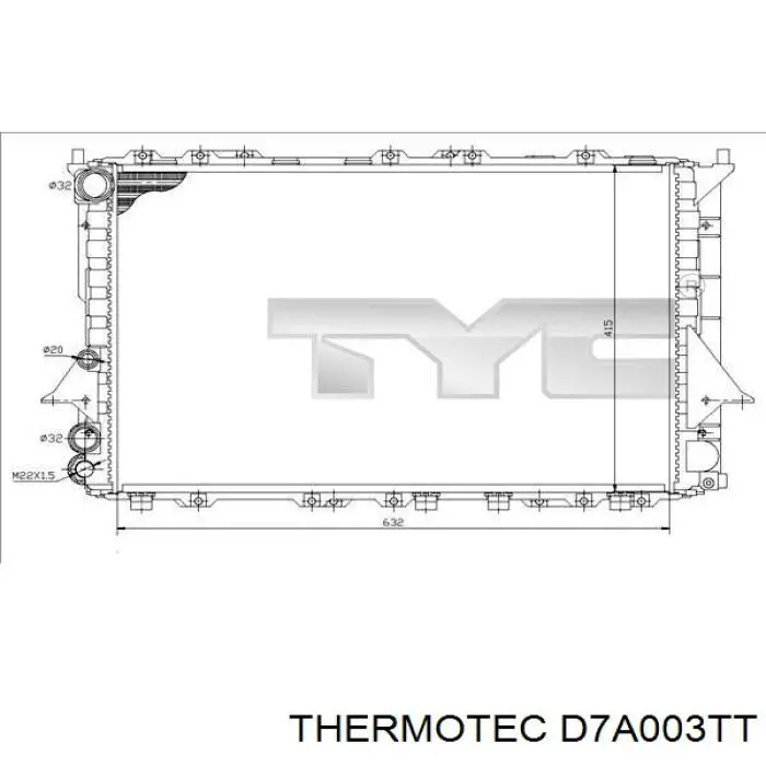 Comprar D7A003TT Thermotec Radiador de auto