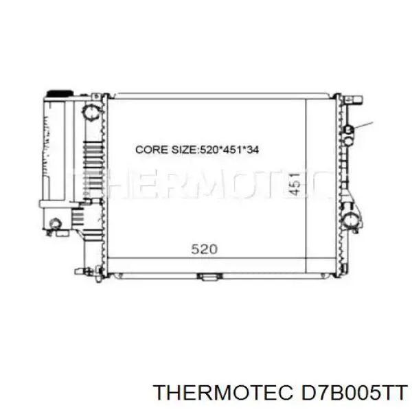 Comprar D7B005TT Thermotec Radiador de auto