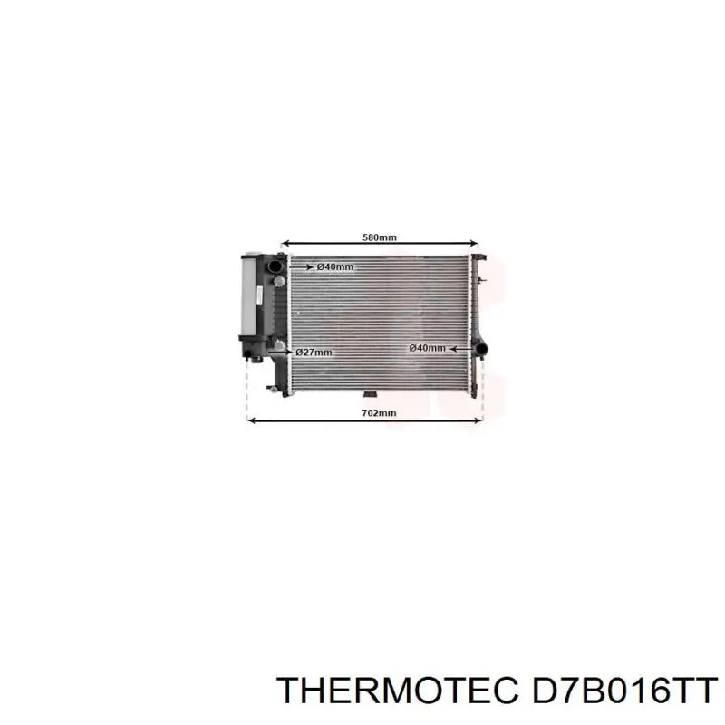D7B016TT Thermotec radiador