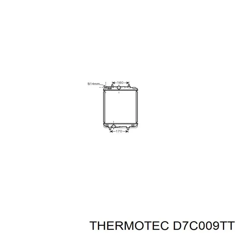 D7C009TT Thermotec radiador refrigeración del motor