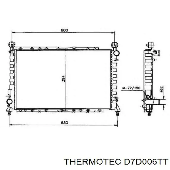 D7D006TT Thermotec radiador