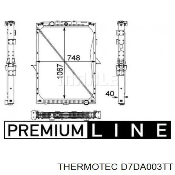 D7DA003TT Thermotec radiador refrigeración del motor