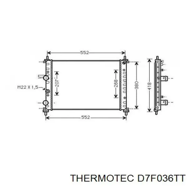 Radiador de água Thermotec D7F036TT