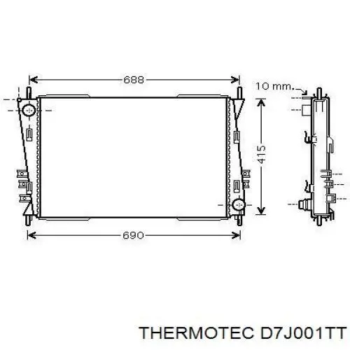 D7J001TT Thermotec radiador