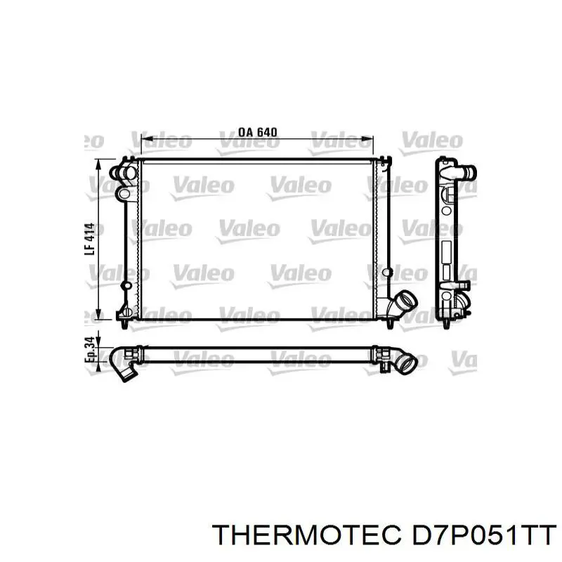 D7P051TT Thermotec radiador