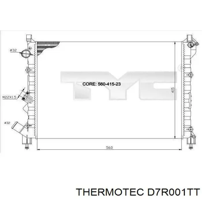 D7R001TT Thermotec radiador