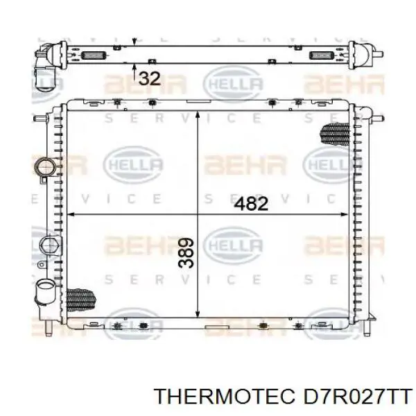 Radiador de água Renault (RVI) 7701352904