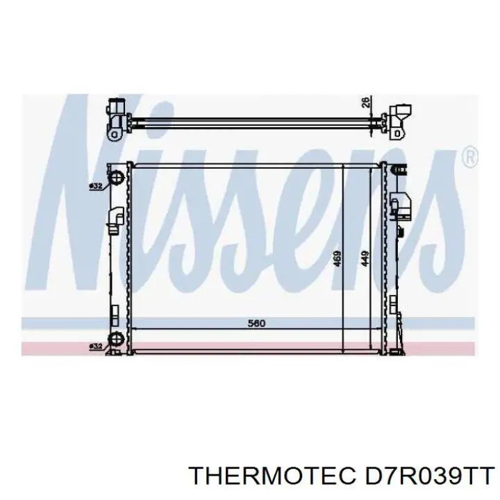 Comprar D7R039TT Thermotec Radiador de auto