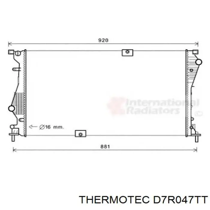 D7R047TT Thermotec radiador